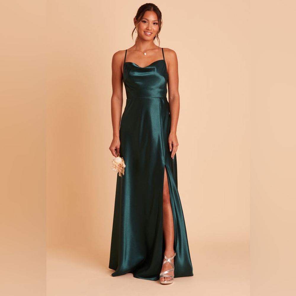 Brand new. Emerald green satin dress. Size XS.